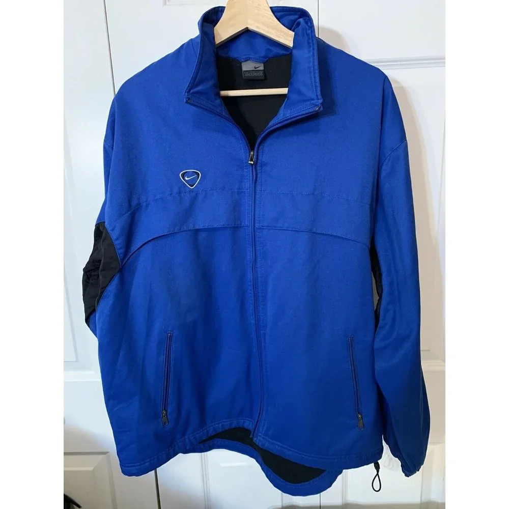 Vintage Men’s Nike Jacket Sz‎ Medium Full Zip Blue Polyester